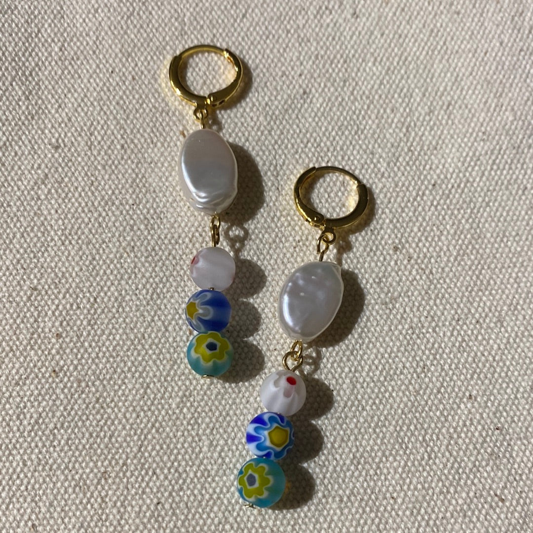 millefiori pearl beads
